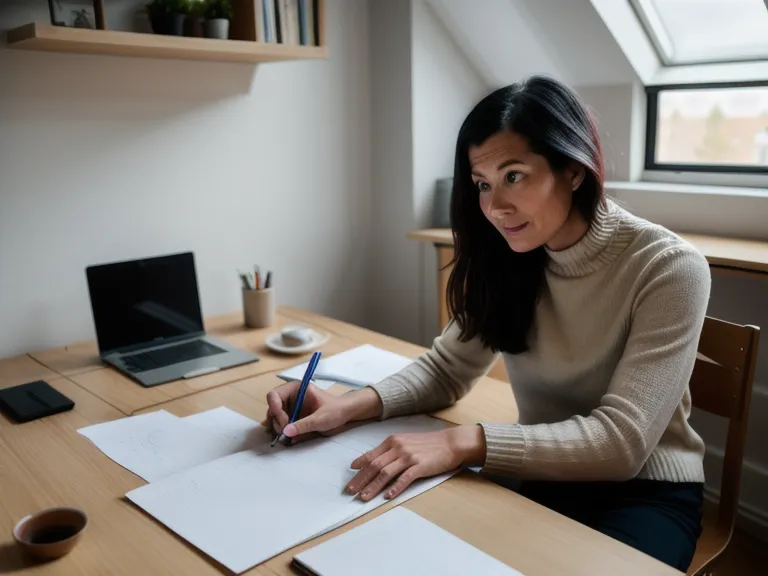 Mains tenant une coupe de béton armé imprimée, tirage propre d'un dessin technique de reconversion professionnelle